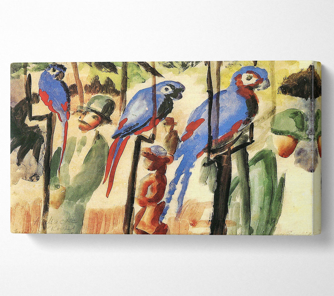  A Canvas Print of August Macke With The Parrots Canvas Print