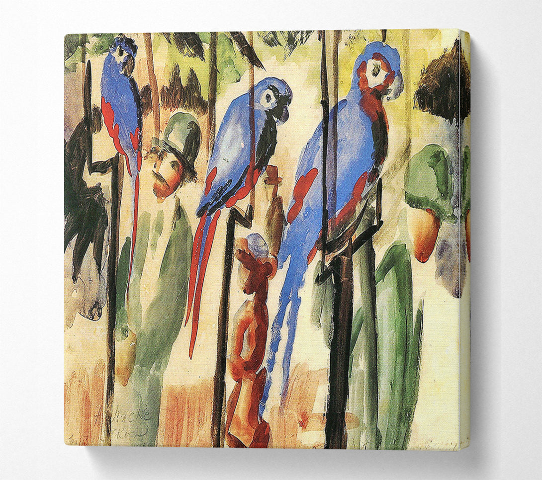  A Canvas Print of August Macke With The Parrots Canvas Print