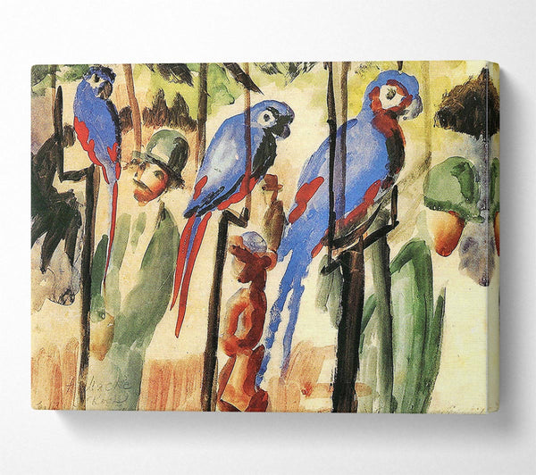  A Canvas Print of August Macke With The Parrots Canvas Print