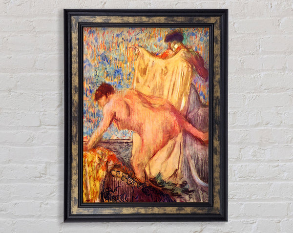 Degas Withdrawing From The Bathtub Framed Print