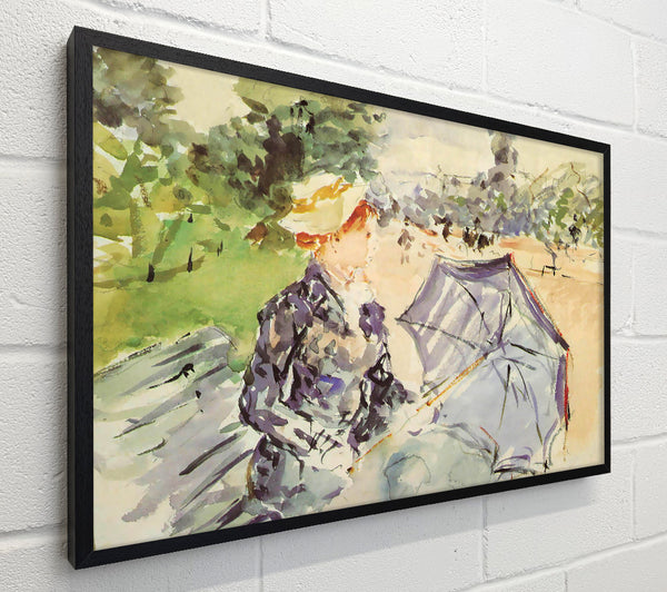 Morisot Woman With Parasol Sitting In The Park
