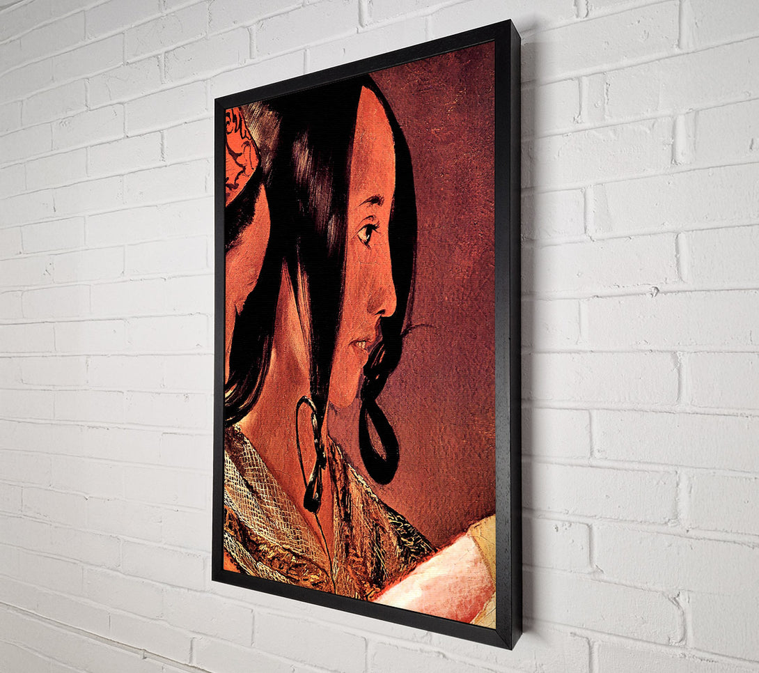  A Canvas Print of La Tour Womans Head In Profile Canvas Wall Art