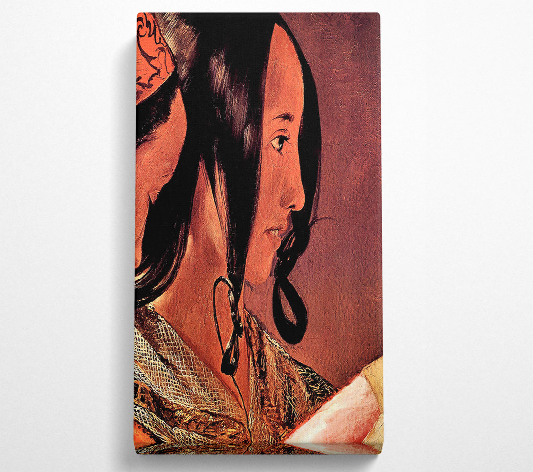  A Canvas Print of La Tour Womans Head In Profile Canvas Wall Art