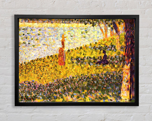 Seurat Women On The Shore Framed Print