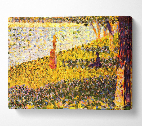  A Canvas Print of Seurat Women On The Shore Canvas Print