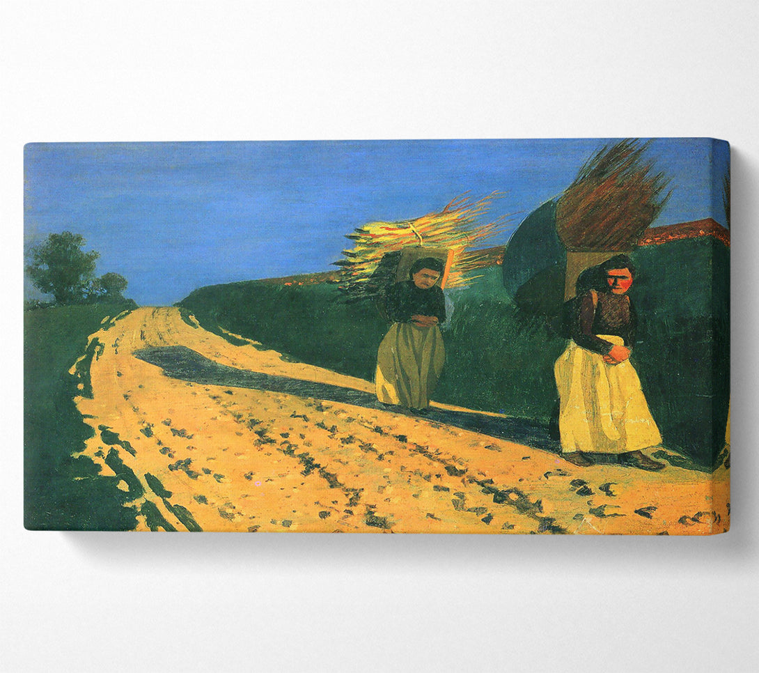  A Canvas Print of Felix Vallotton Wood-Bearing Women Canvas Wall Art