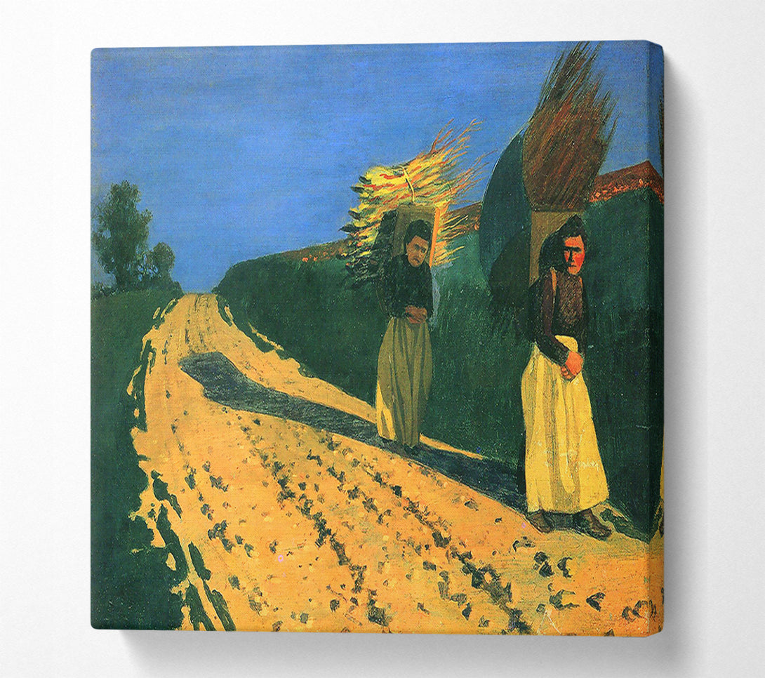  A Canvas Print of Felix Vallotton Wood-Bearing Women Canvas Wall Art