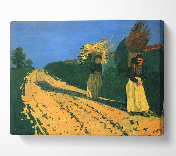  A Canvas Print of Felix Vallotton Wood-Bearing Women Canvas Wall Art