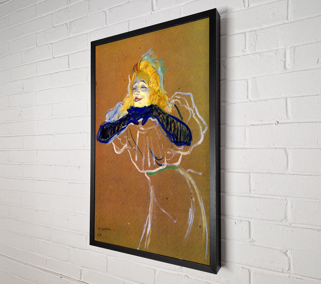  A Canvas Print of Toulouse Lautrec Yvette Guilbert Sings Canvas Wall Art