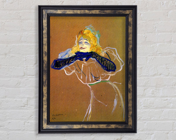 Toulouse Lautrec Yvette Guilbert Sings Framed Print