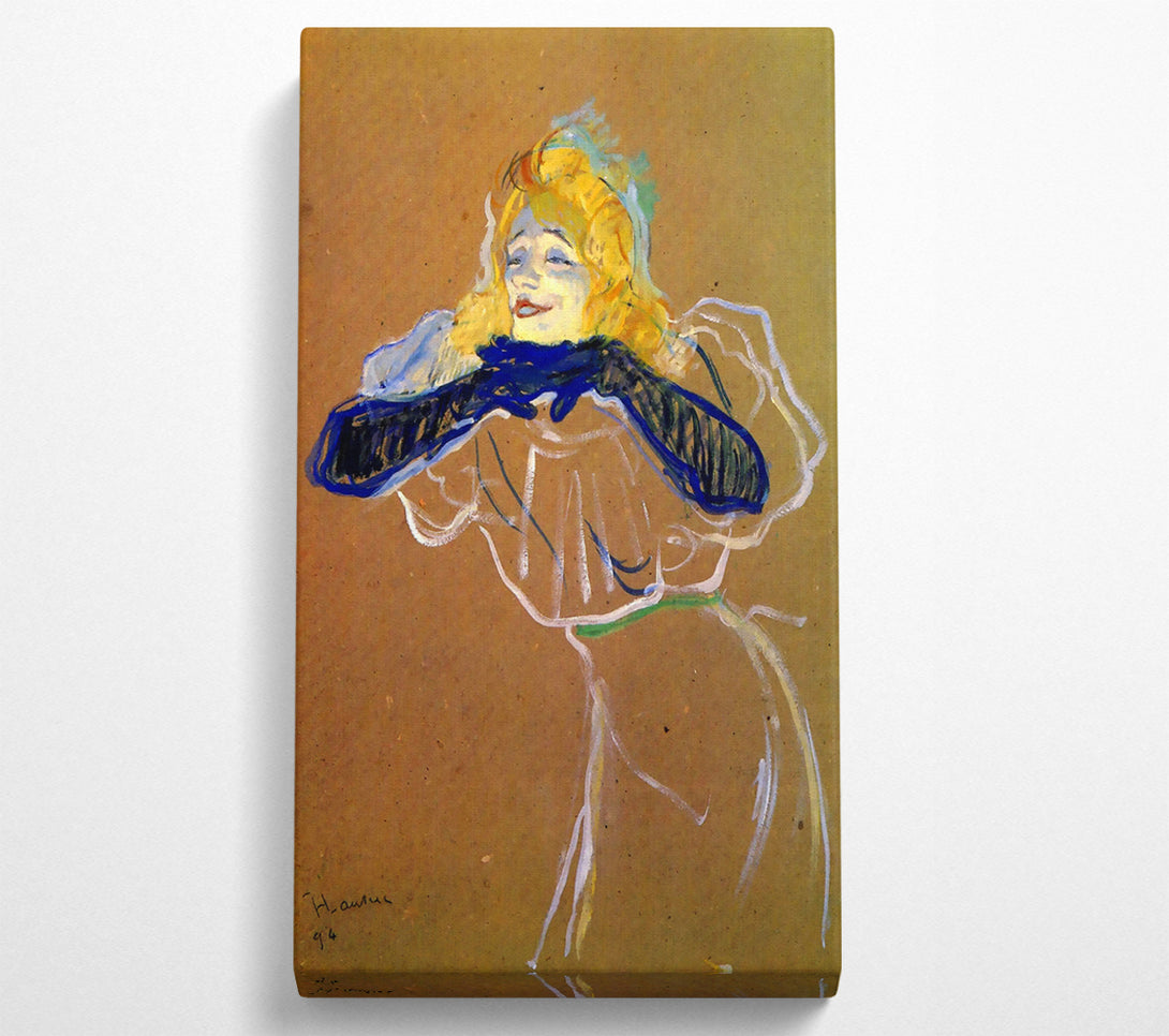  A Canvas Print of Toulouse Lautrec Yvette Guilbert Sings Canvas Wall Art