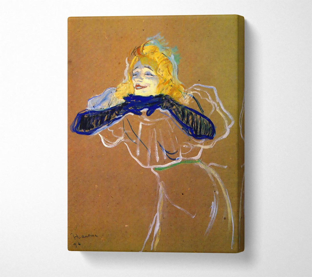 A Canvas Print of Toulouse Lautrec Yvette Guilbert Sings Canvas Wall Art