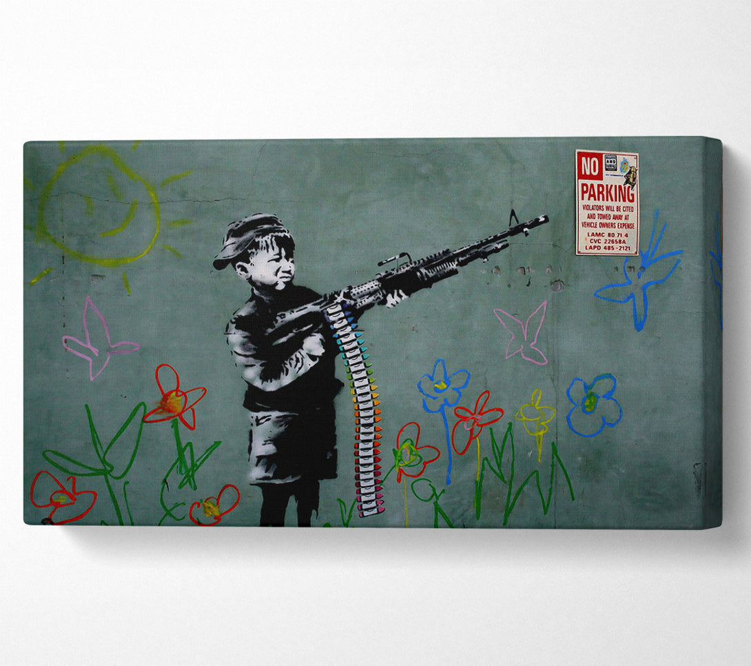  A Canvas Print of Banksy Traffic Warden Canvas Art