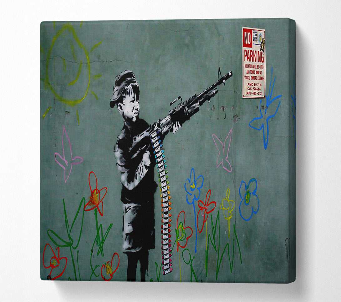  A Canvas Print of Banksy Traffic Warden Canvas Art