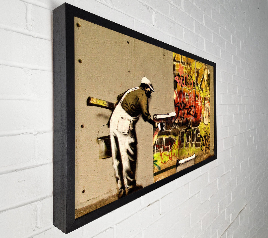  A Canvas Print of Banksy Wall Paper Canvas Art