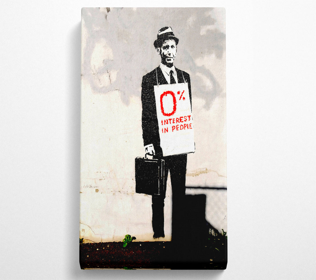  A Canvas Print of Banksy Zero Percent Canvas Wall Art