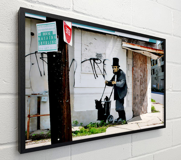 Banksy Abraham Lincoln Trolley Tramp