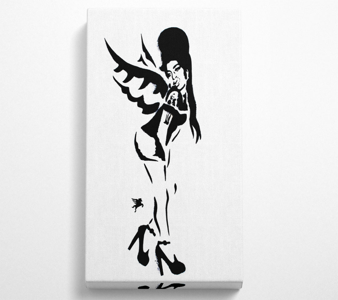  A Canvas Print of Banksy Amy Winehouse Wings Canvas Art