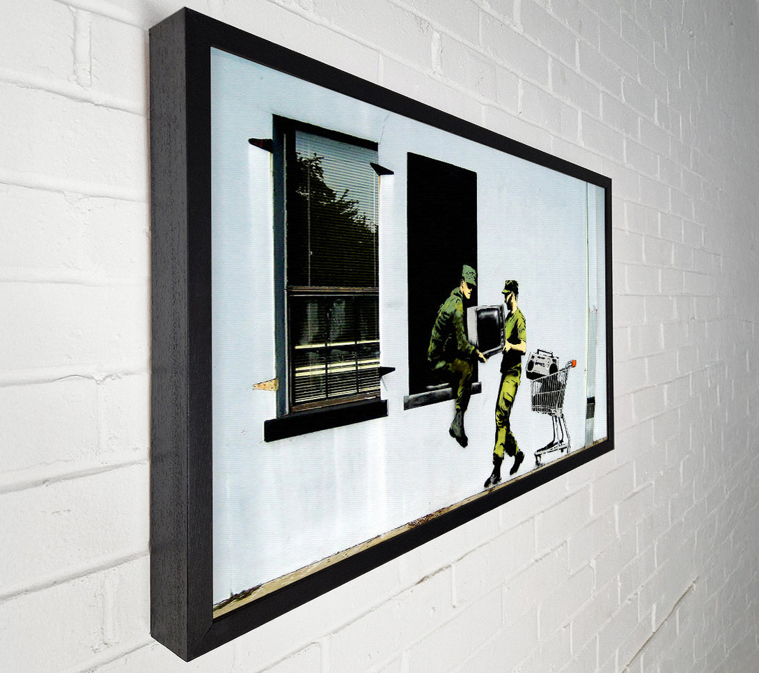  A Canvas Print of Banksy Army Heist Canvas Art