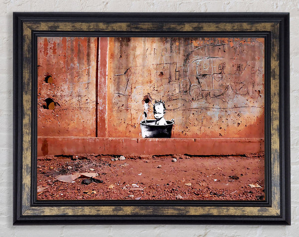 Baby Bath Framed Print