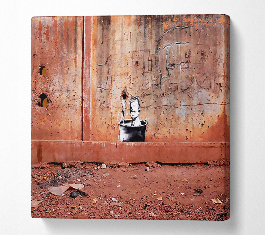  A Canvas Print of Banksy Baby Bath Canvas Art