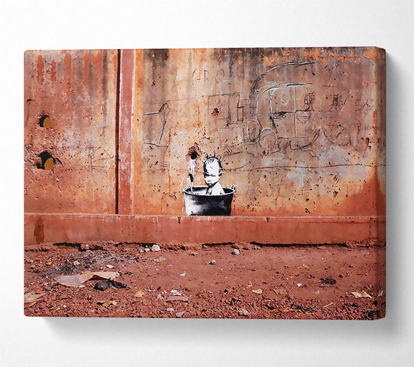  A Canvas Print of Banksy Baby Bath Canvas Art