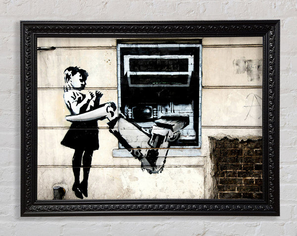 Banksy Bank Control Framed Print