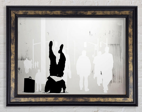 Bankers Head In The Sand Framed Print