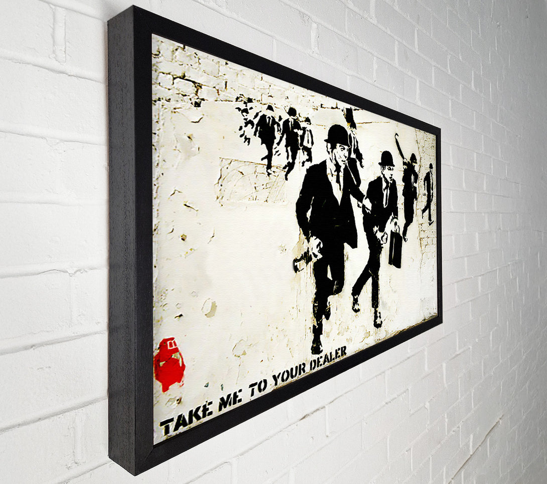  A Canvas Print of Banksy Bankers On The Run Canvas Wall Art