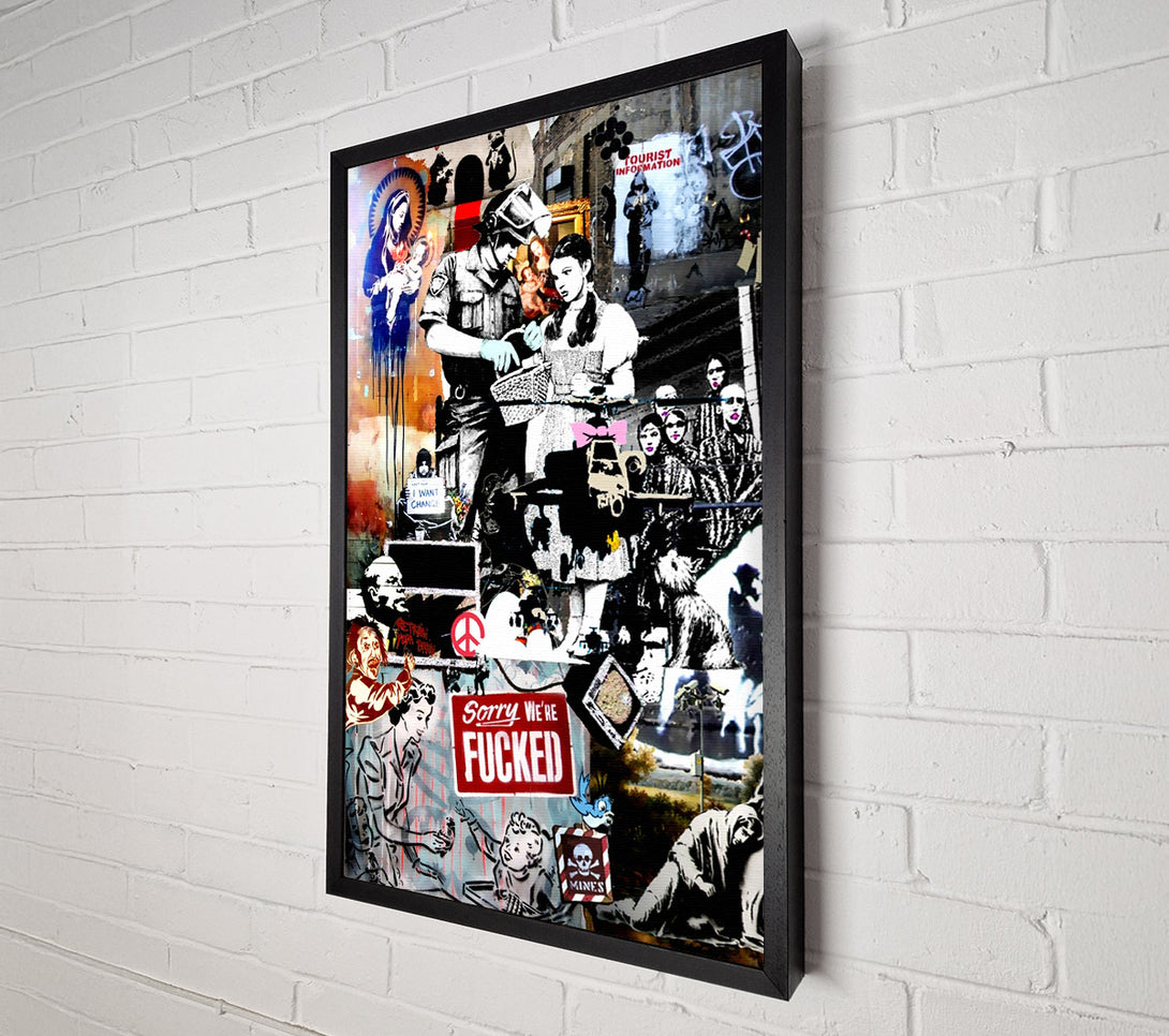  A Canvas Print of Banksy Collage 2 Canvas Art