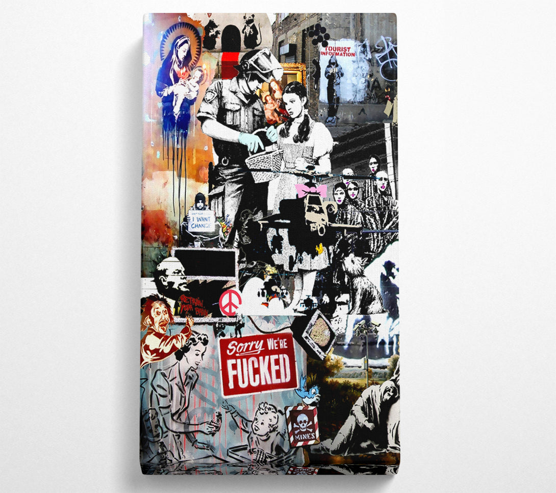  A Canvas Print of Banksy Collage 2 Canvas Art
