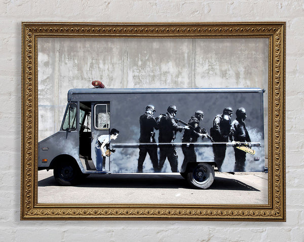 Banksy Swat Truck Framed Print