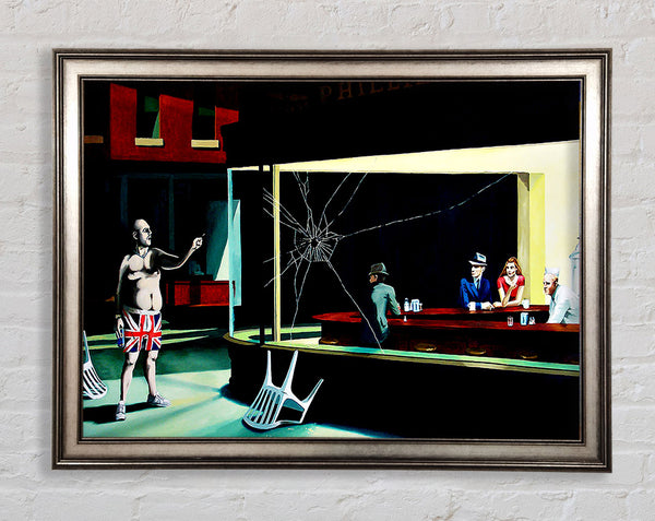 Banksy British Nighthawks Framed Print