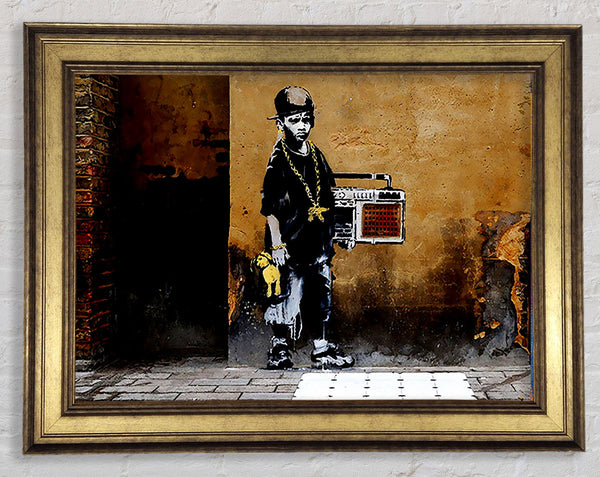 Banksy Childhood Neglect Framed Print