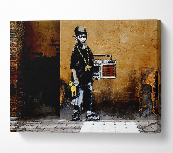  A Canvas Print of Banksy Childhood Neglect Canvas Wall Art