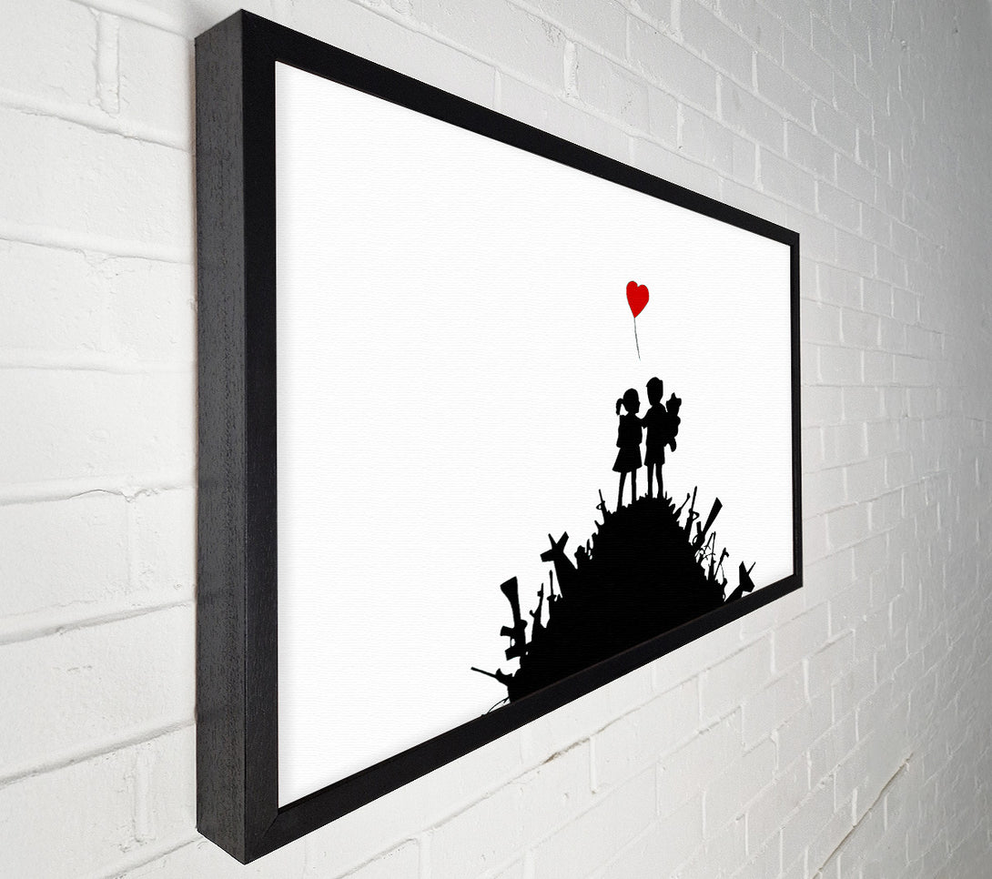  A Canvas Print of Banksy Childs Love War Canvas Print