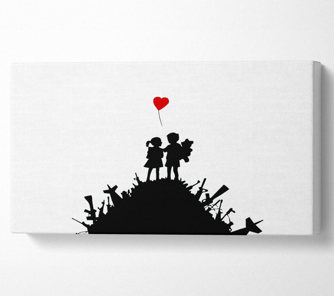  A Canvas Print of Banksy Childs Love War Canvas Print