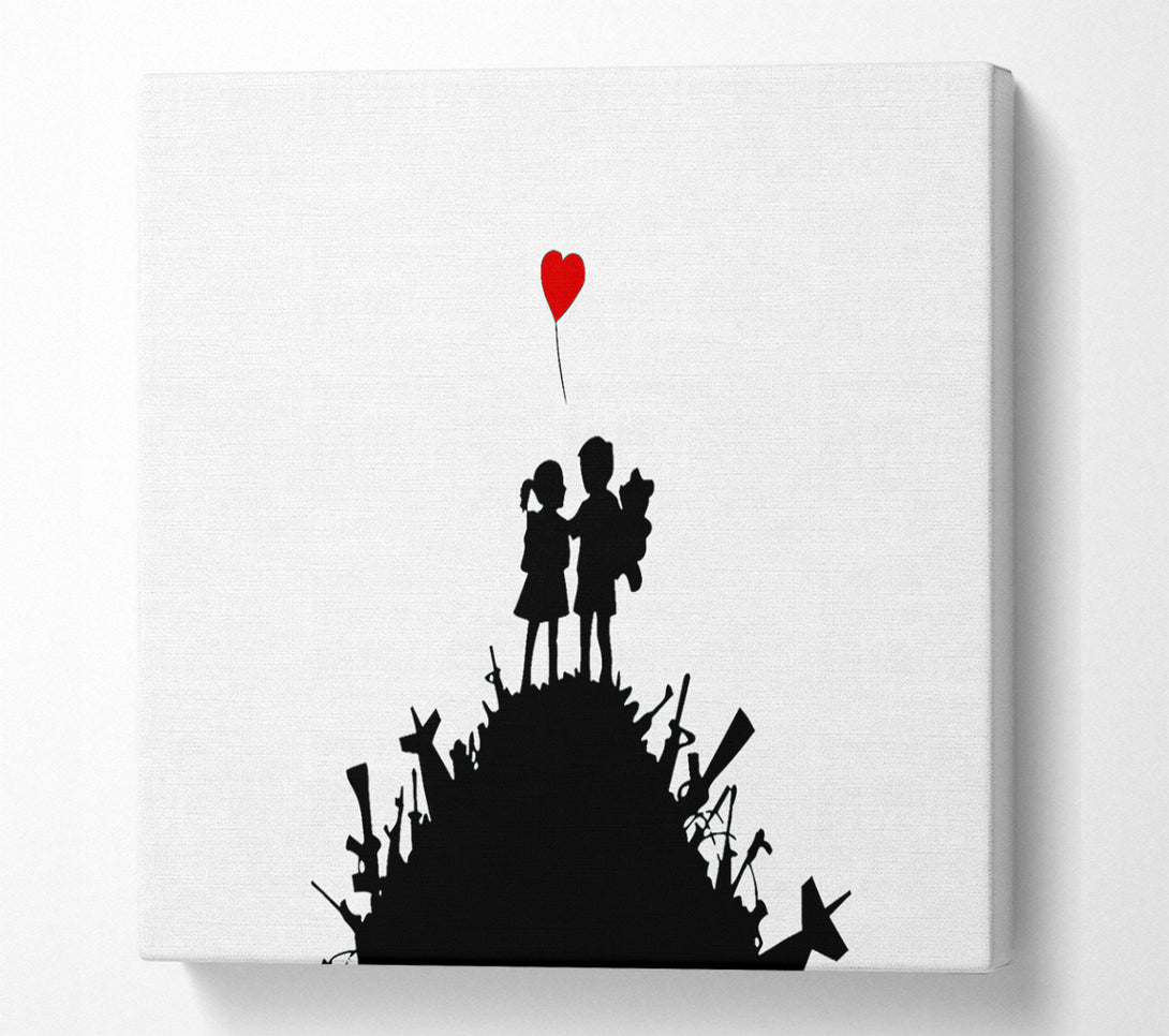 A Canvas Print of Banksy Childs Love War Canvas Print