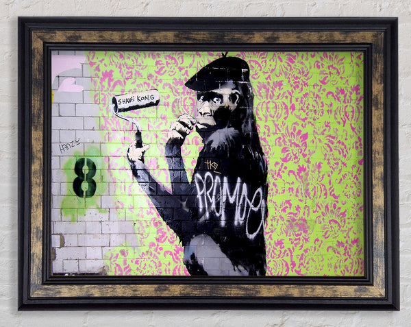 Chimp Artist Framed Print