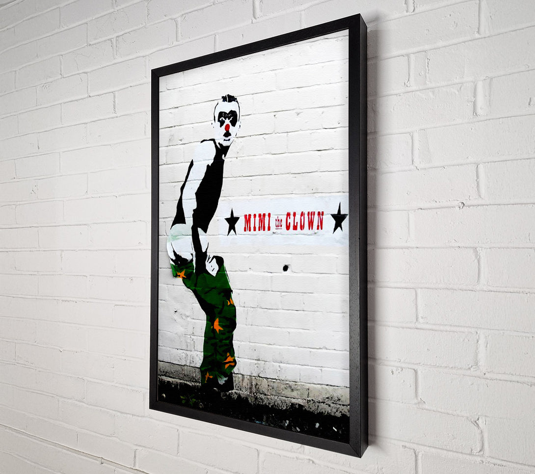  A Canvas Print of Banksy Clown Canvas Art