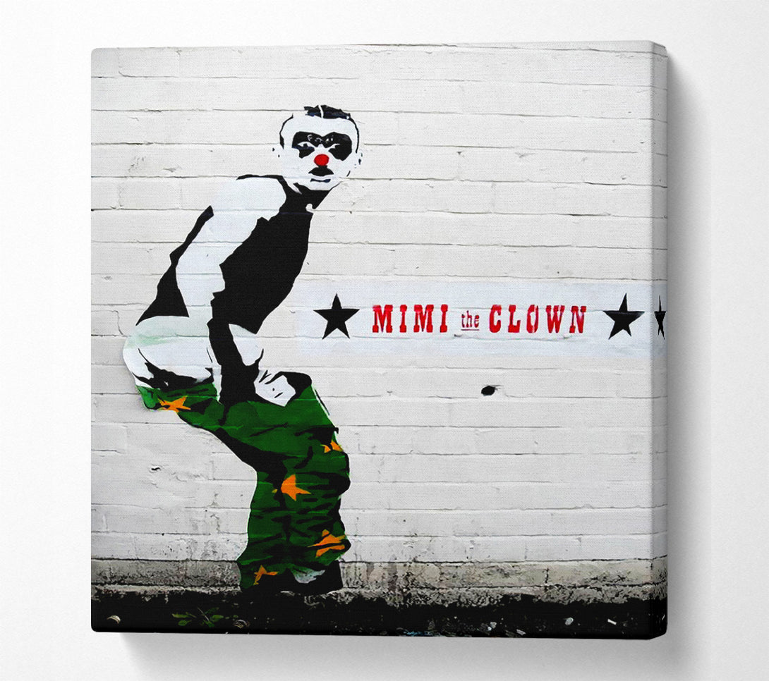  A Canvas Print of Banksy Clown Canvas Art