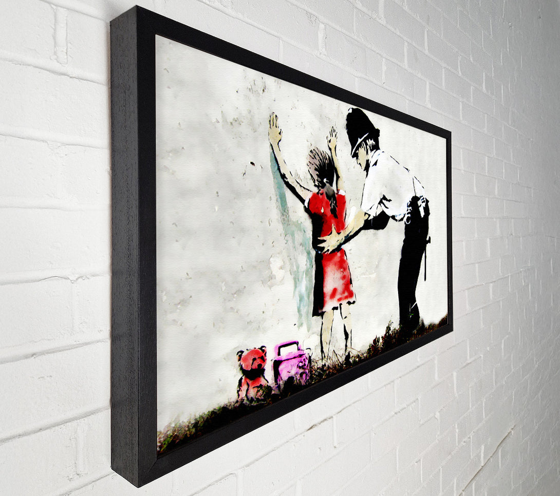  A Canvas Print of Banksy Copper Frisking Child Canvas Wall Art