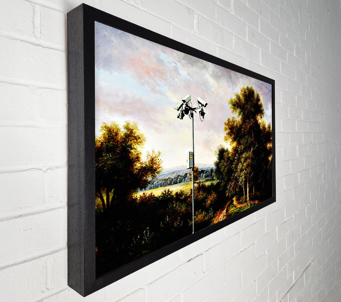  A Canvas Print of Banksy Countryside Cctv Canvas Art