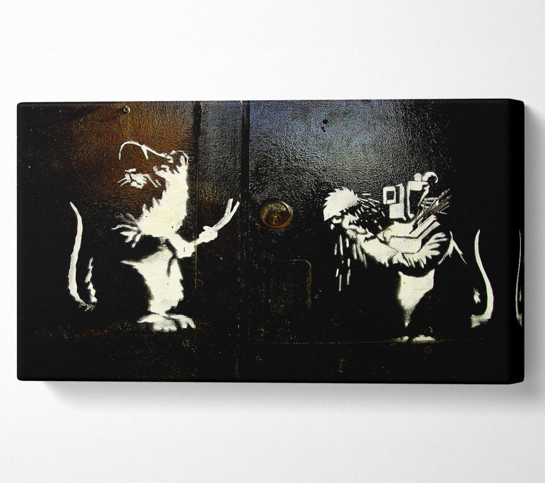  A Canvas Print of Banksy Crooked Rats Canvas Wall Art