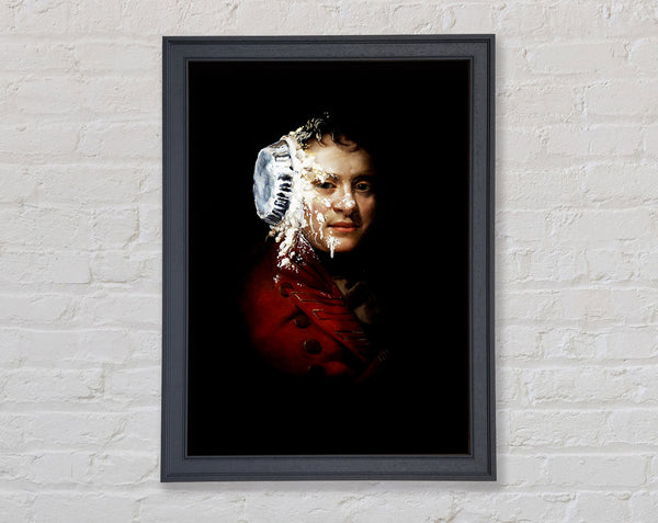 Banksy Custard Pie Framed Print