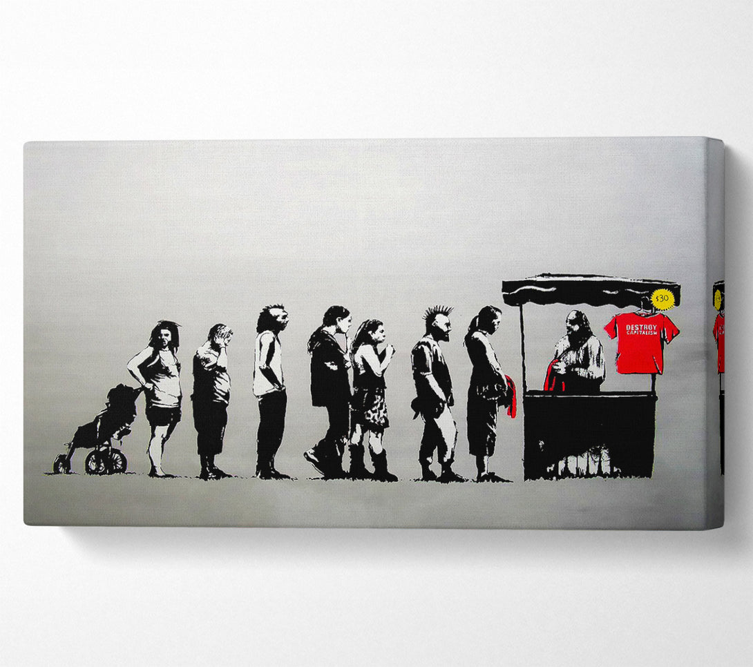  A Canvas Print of Banksy Destroy Capitalism Canvas Art