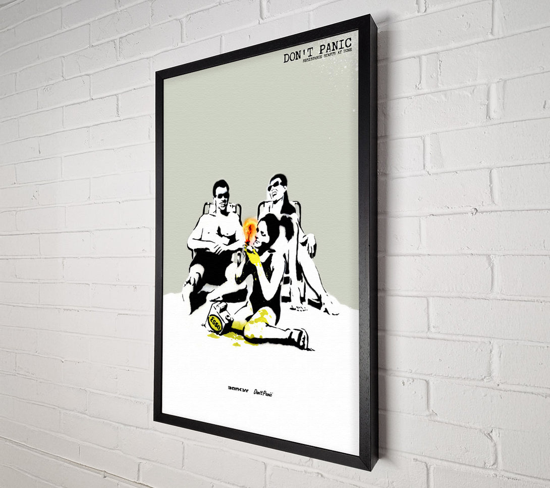 A Canvas Print of Banksy Dont Panic Canvas Art