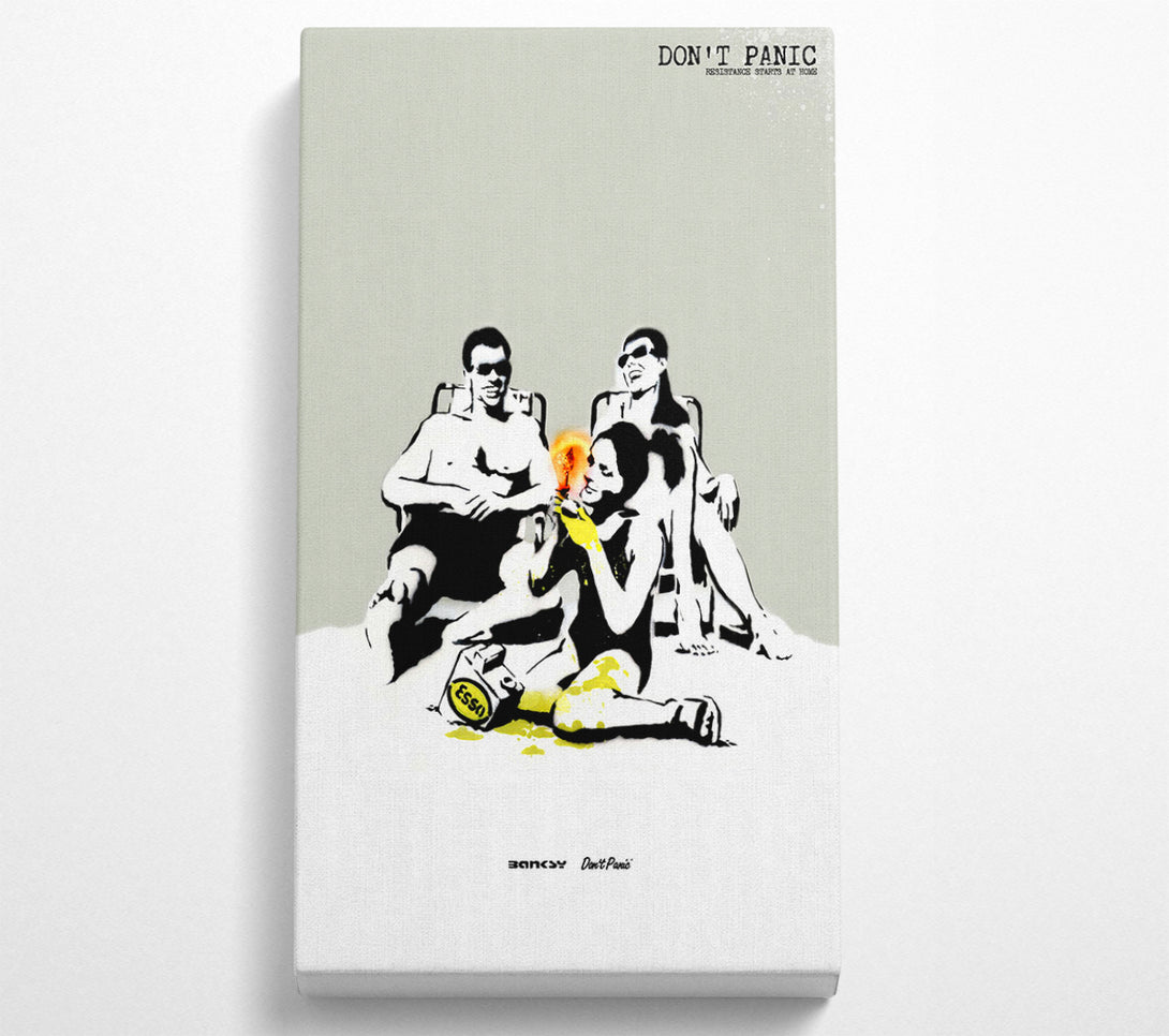  A Canvas Print of Banksy Dont Panic Canvas Art