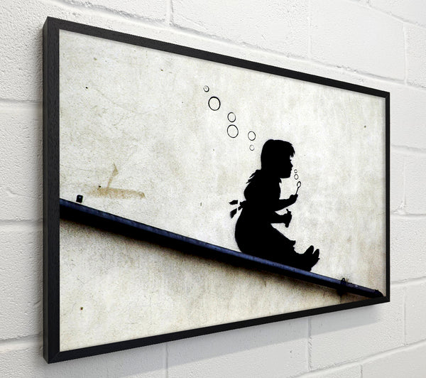 Banksy Drain Pipe Bubble Girl