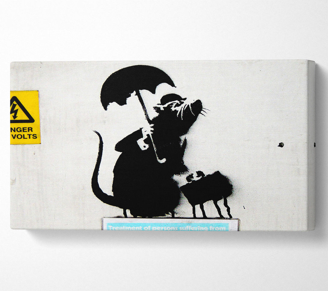  A Canvas Print of Banksy Electrical Rat Canvas Wall Art